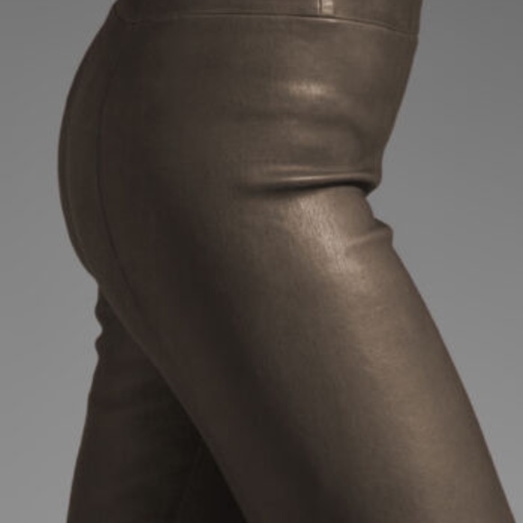 NWT Vince Leather Leggings Ankle Zip Pants - Picture 7 of 12